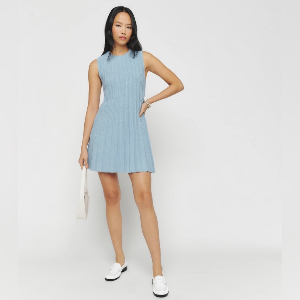 Reformation Ezra Cotton Knit Mini Dress